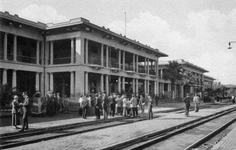 El Garces Track-Side Early Twentieth Century Harvey House and ATSF Train Depot Needles CA